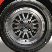 12" 16-Spoke V-Series Radial Silver Alloy Wheels